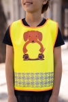 Obrázek z Korntex FUN Dětská bezpečnostní vesta hi vis yellow/​dog 