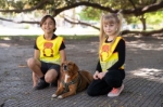 Obrázek z Korntex FUN Dětská bezpečnostní vesta hi vis yellow/​dog 