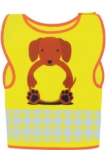 Obrázek z Korntex FUN Dětská bezpečnostní vesta hi vis yellow/​dog 