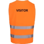 Obrázek z Reflexní vesta oranžová + LOGO: VISITOR 