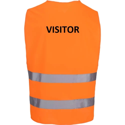 Obrázek Reflexní vesta oranžová + LOGO: VISITOR