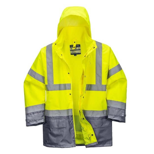 Obrázek z PORTWEST EXECUTIVE 5v1 S768 / Reflexní HI-VIS bunda 5v1 - HV žlutá/šedá 