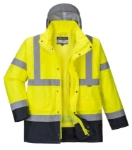 Obrázek z PORTWEST HI-VIS TRAFFIC S471 / Voděodolná reflexní bunda 4v1 - HV žlutá/námořní modrá 